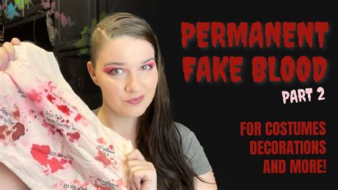 fake blood on clothes|how to make false blood.